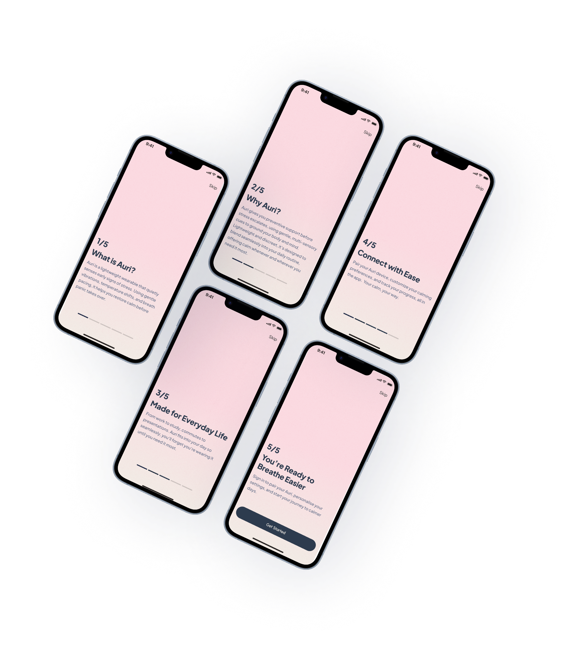 Auri Onboarding Screens